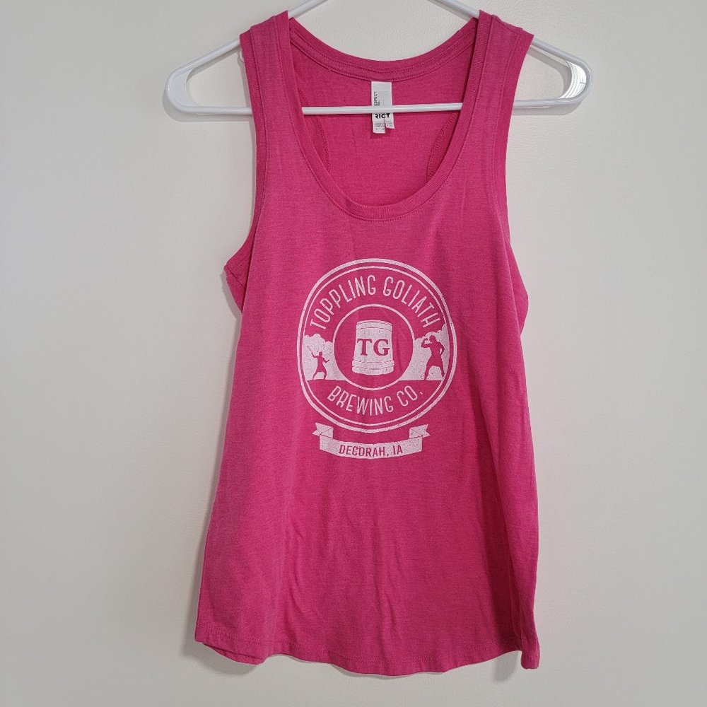 Toppling Goliath Brewery Women's Pink Racerback Tank Size Small